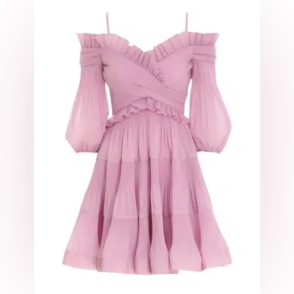 ZIMMERMANN Stunning Mini Pleated Off-The-Shoulder Dress - Picture 7 of 8